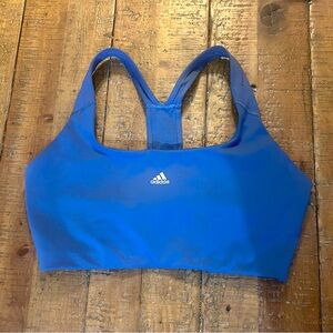 Adidas Blue Racerback Sports Bra - Medium Support